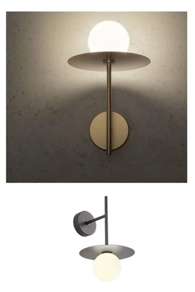 PLATO LAMPADA DA PARETE METALLO ORO O NERO ALTEZZA 32 CM DESIGN MODERNO LAMPADINA ATTACCO G9