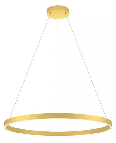 FEBE SOSPENSIONE SINGOLA D80 CM LED 50W LUCE 3000K-4000K DIMMERABILE ALLUMINIO 3 COLORI MODERNA