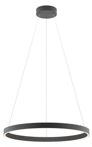 FEBE SOSPENSIONE SINGOLA D60 CM LED 37W LUCE 3000K-4000K DIMMERABILE ALLUMINIO 3 COLORI MODERNA