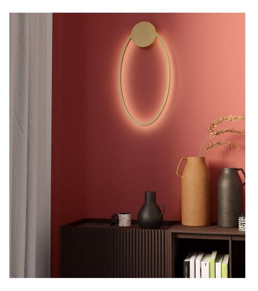LEO APPLIQUE OVALE 2 MISURE LUCE LED INDIRETTA CCT 3000K-4000K DIMMERABILE ALLUMINIO 3 COLORI MODERNA