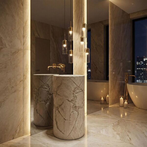 Lavabo monolitico REA Revello