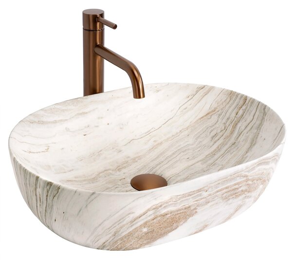 Lavabo da appoggio Rea Amelia Saturn 48