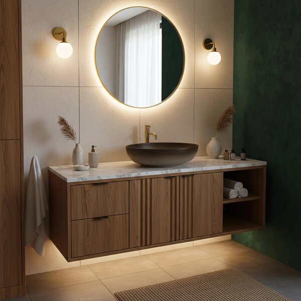Lavabo da appoggio Rea Carola Ombre