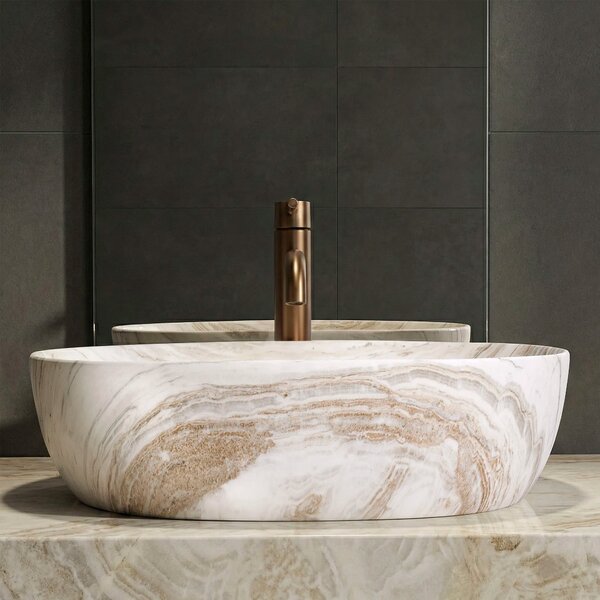 Lavabo da appoggio Rea Amelia Saturn 48