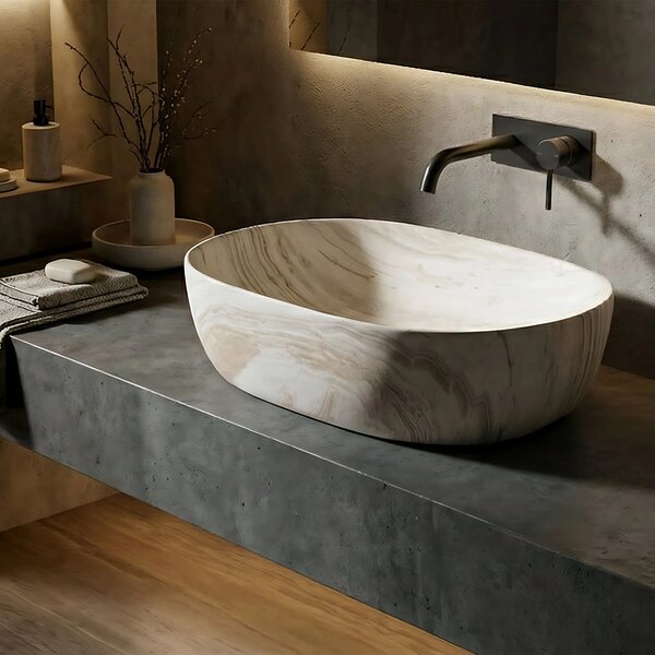 Lavabo da appoggio Rea Amelia Saturn 48