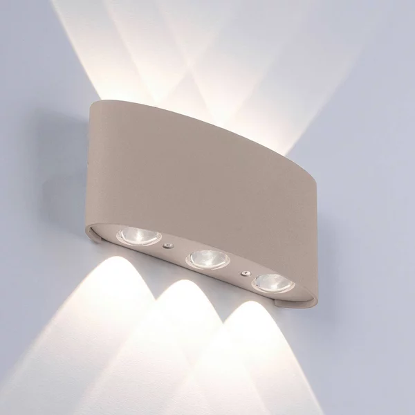 Paul Neuhaus Applique da esterni a LED Carlo, Crema / Ambra, Alluminio, Moderno, Applique LED da esterni