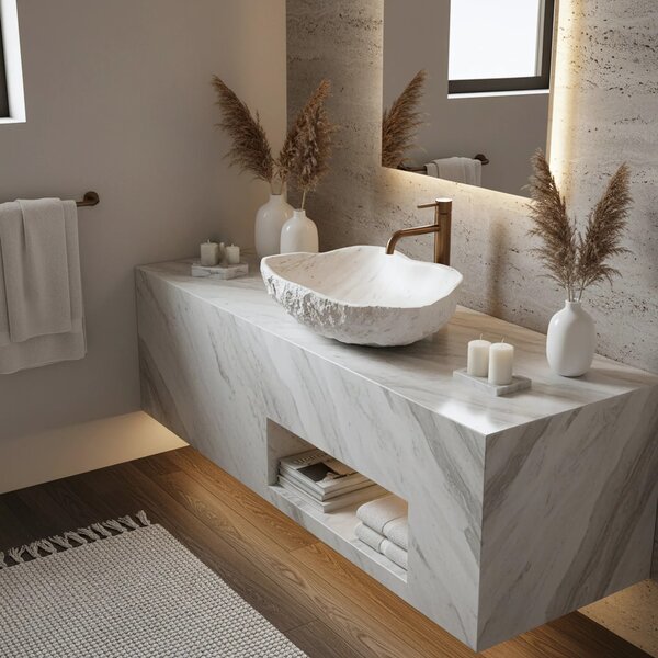 Lavabo da appoggio Rea Isla Shiro