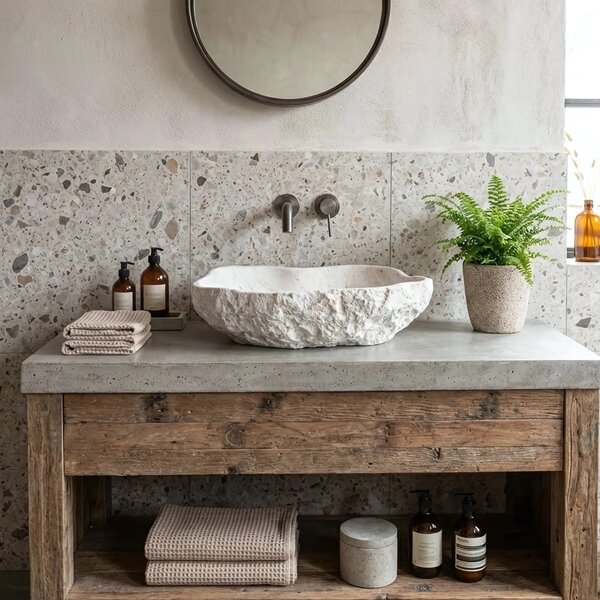 Lavabo da appoggio Rea Isla Shiro