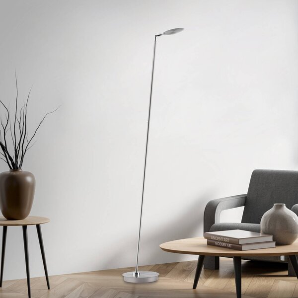 Paul Neuhaus Lampada da terra a LED Akku-Bente, dimmerabile, Alluminio / Grigio / Zincato, Studio / Ufficio, Metallo, Moderno, Lampada LED da terra