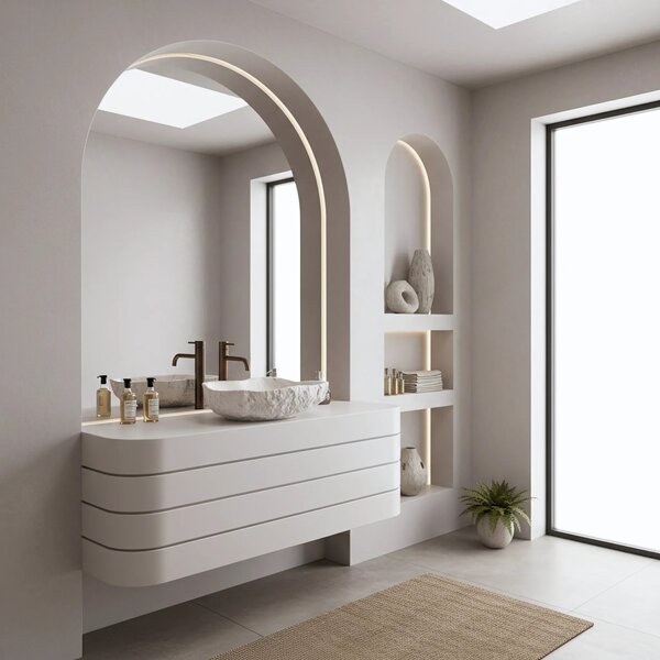 Lavabo da appoggio Rea Isla Shiro