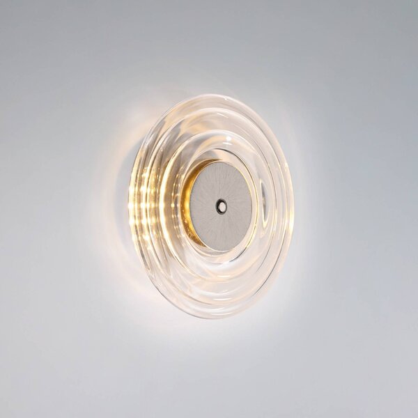 Paul Neuhaus Applique da parete a LED Akku-Sono, dimmerabile, Chiaro / Trasparente, Corridoio, Vetro, Applique a LED