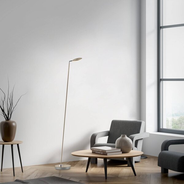 Paul Neuhaus Lampada da terra a LED Akku-Bente, dimmerabile, Ottone / Oro, Studio / Ufficio, Metallo, Moderno, Lampada LED da terra
