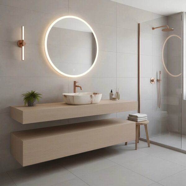 Lavabo da appoggio Rea Belinda Marrone Matt