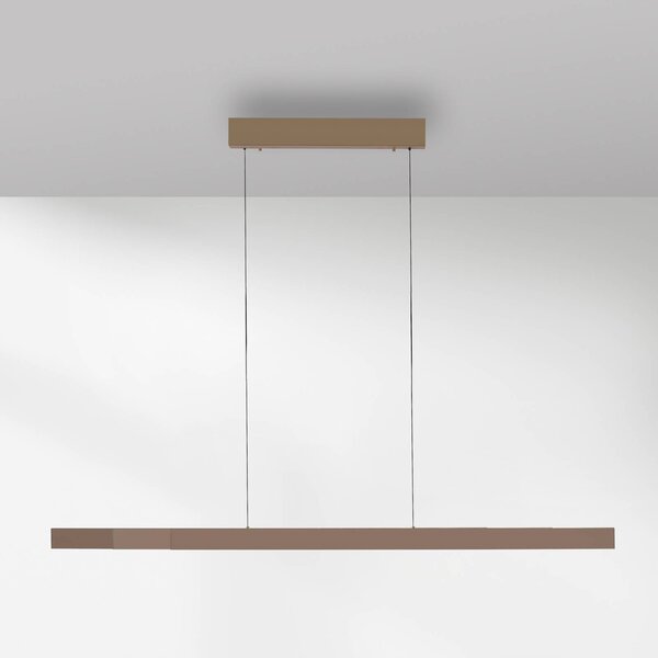 Paul Neuhaus Lampada LED a sospensione Adriana Square, bronzo, dimmerabile, Bronzo / Ottone antico, Soggiorno / Sala da pranzo, Alluminio, Moderno