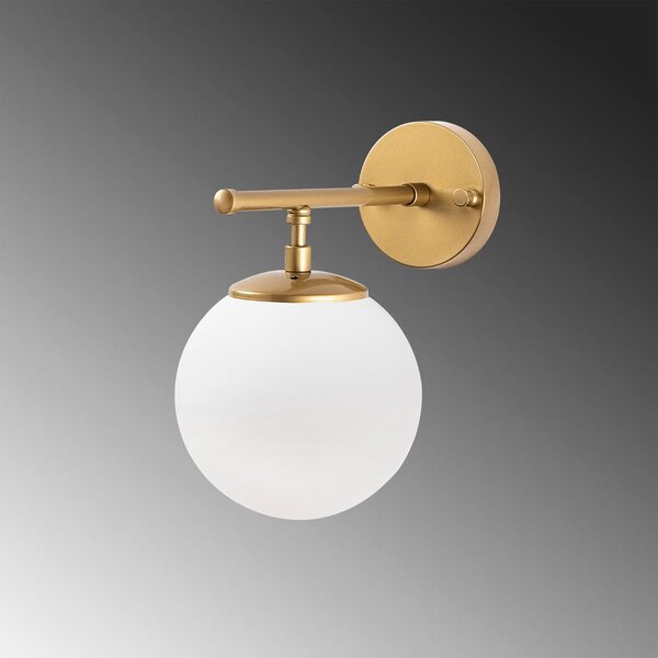Lampada da parete bianca/color ottone Roe – Opviq lights