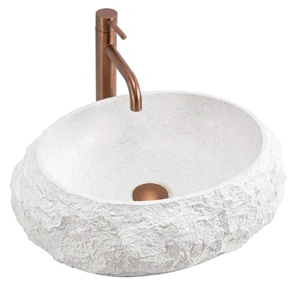 Lavabo da appoggio Rea Mika Ivory