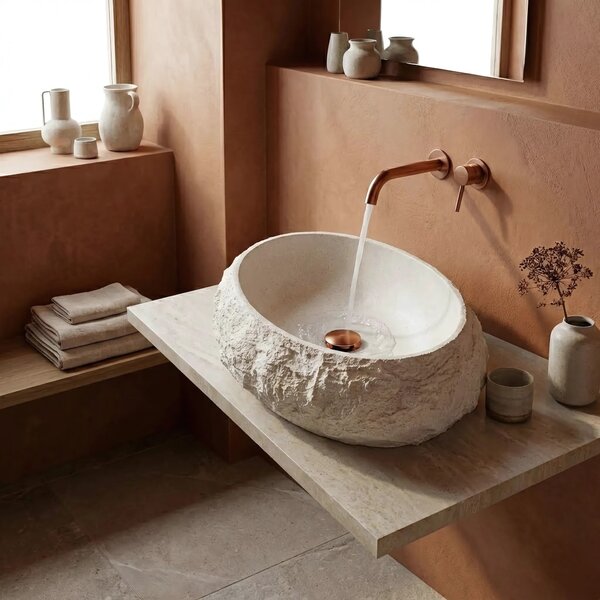 Lavabo da appoggio Rea Mika Ivory