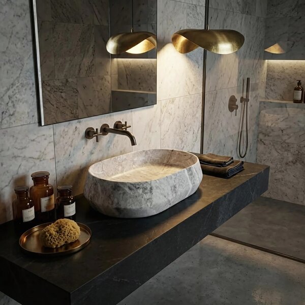 Lavabo da appoggio Rea Zoe Rock