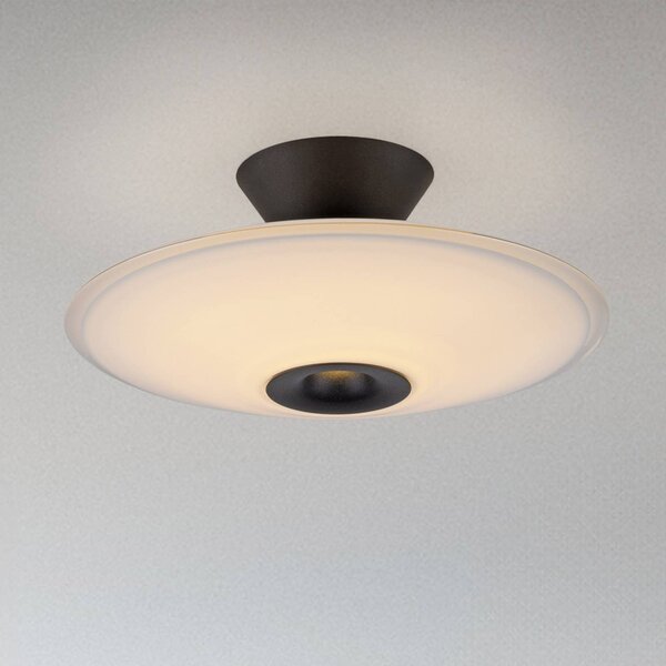 Paul Neuhaus Plafoniera a LED Elipsa, dimmerabile, Bianco / Opale, Soggiorno / Sala da pranzo, Vetro, Plafoniera LED