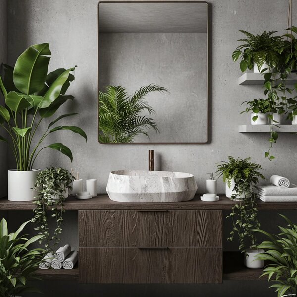 Lavabo da appoggio Rea Zoe Rock