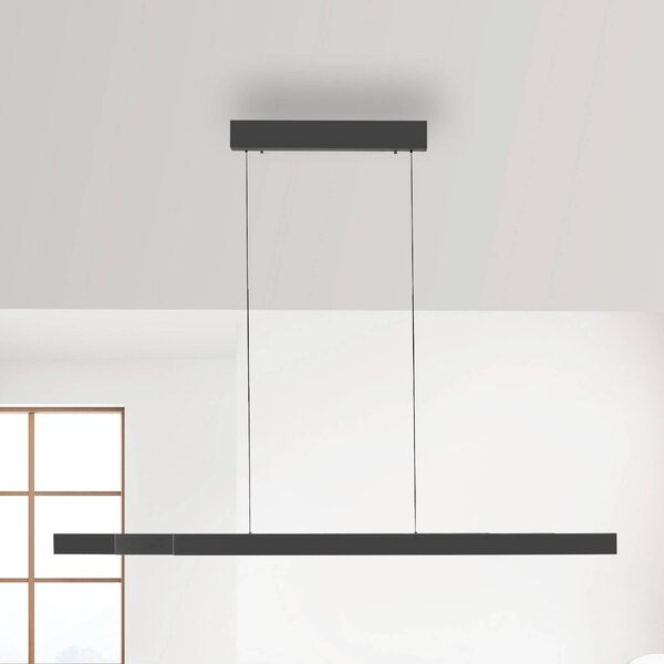 Paul Neuhaus lampada LED a sospensione Adriana Square, grigio, up/down dimmerabile, Alluminio / Grigio / Zincato, Soggiorno / Sala da pranzo, Alluminio, Moderno