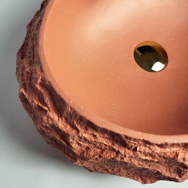 Lavabo da appoggio Rea Mika Terracotta