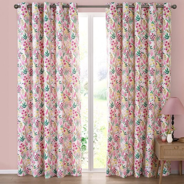 Tende in set rosa 2 pz 168x229 cm Tilly Floral – Catherine Lansfield