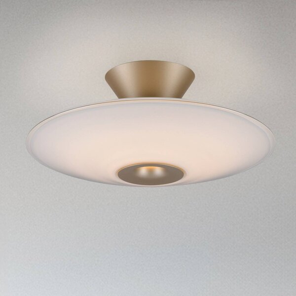 Paul Neuhaus Plafoniera a LED Elipsa, dimmerabile, Bianco / Opale, Soggiorno / Sala da pranzo, Vetro, Plafoniera LED
