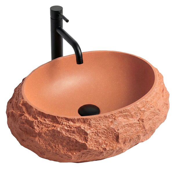 Lavabo da appoggio Rea Mika Terracotta