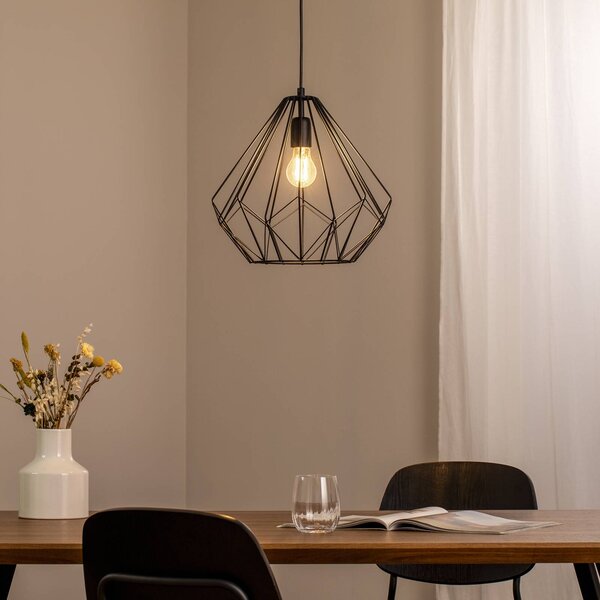 Lampada a sospensione Diamond Opviq, dimmerabile, Nero, Soggiorno / Sala da pranzo, Metallo, Moderno, Lampada a sospensione