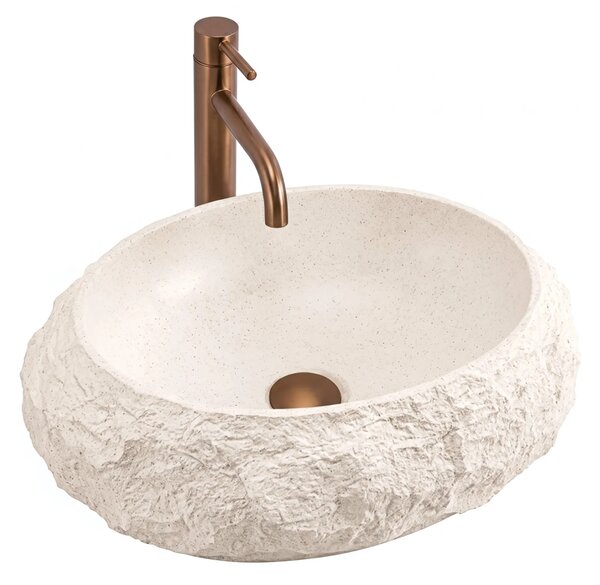 Lavabo da appoggio Rea Mika Warm Beige