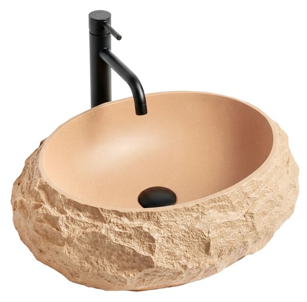 Lavabo da appoggio Rea Mika Light Terracotta