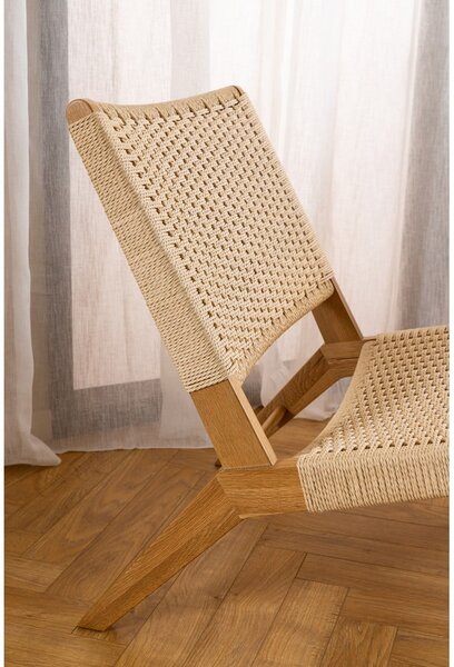 Poltrona con intreccio in colore naturale Carson - Actona