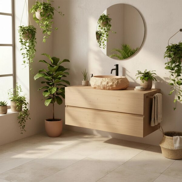 Lavabo da appoggio Rea Mika Light Terracotta