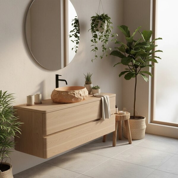Lavabo da appoggio Rea Mika Light Terracotta