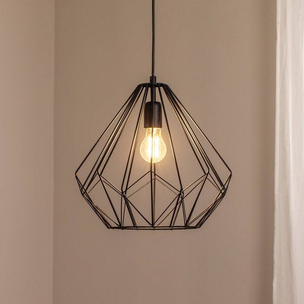Lampada a sospensione Diamond Opviq, dimmerabile, Nero, Soggiorno / Sala da pranzo, Metallo, Moderno, Lampada a sospensione