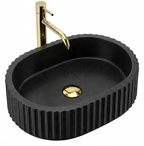 Lavabo da appoggio Rea Margaret Black