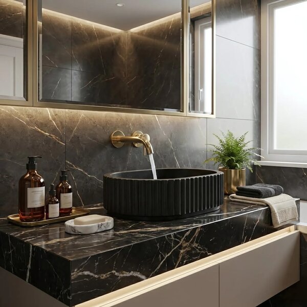 Lavabo da appoggio Rea Margaret Black