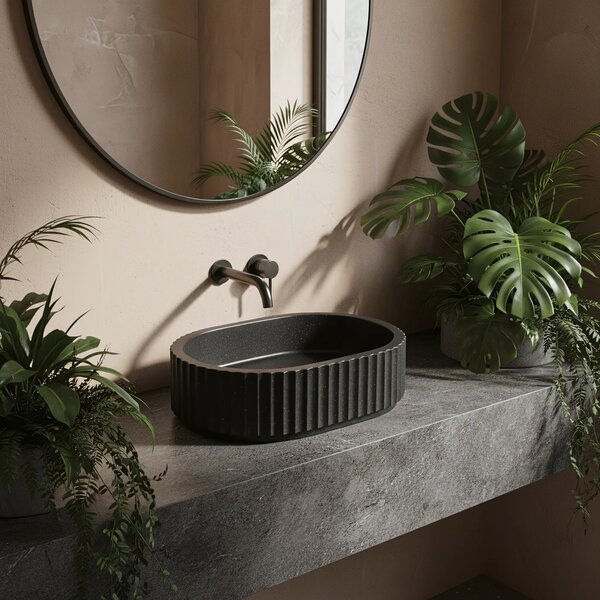 Lavabo da appoggio Rea Margaret Black