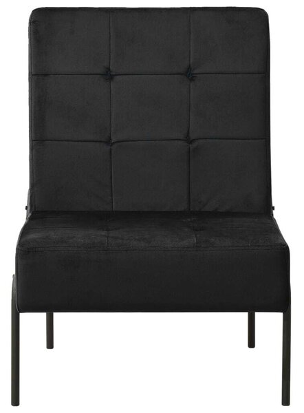 Poltrona Relax 65x79x87 cm Nera in Velluto