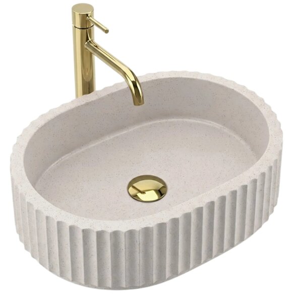Lavabo da appoggio Rea Margaret Beige