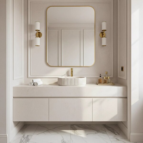 Lavabo da appoggio Rea Margaret Beige