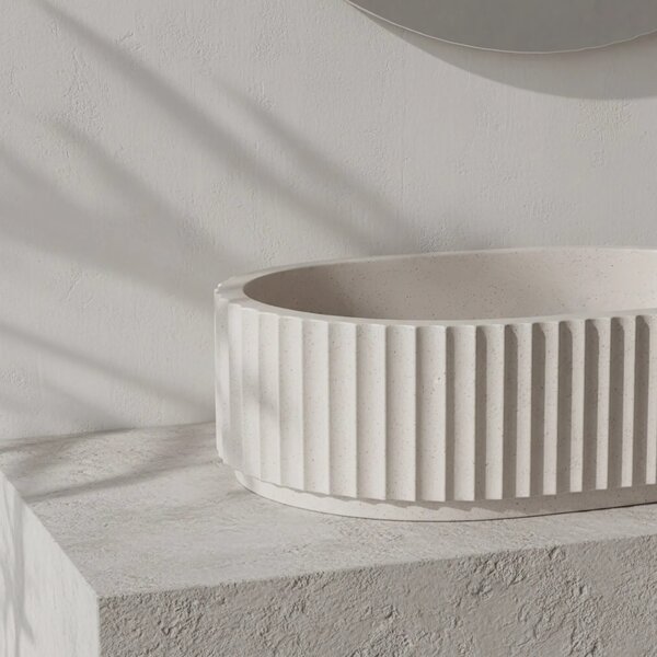 Lavabo da appoggio Rea Margaret Beige