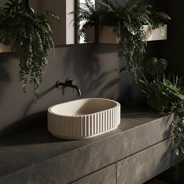 Lavabo da appoggio Rea Margaret Beige