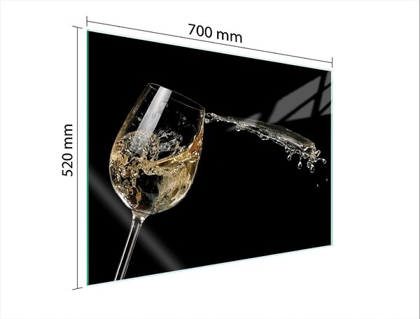 Piatto Di Protezione In Vetro Per Il Cuore 70X52 Vino
