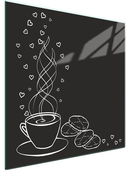Piatto Di Protezione In Vetro Per Cucina 50X52 Caffè