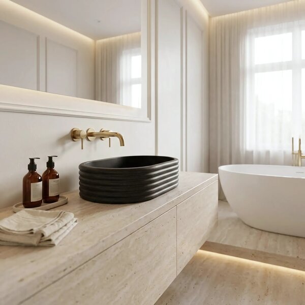 Lavabo da appoggio Rea Nicoletta Black