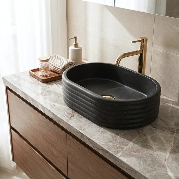 Lavabo da appoggio Rea Nicoletta Black
