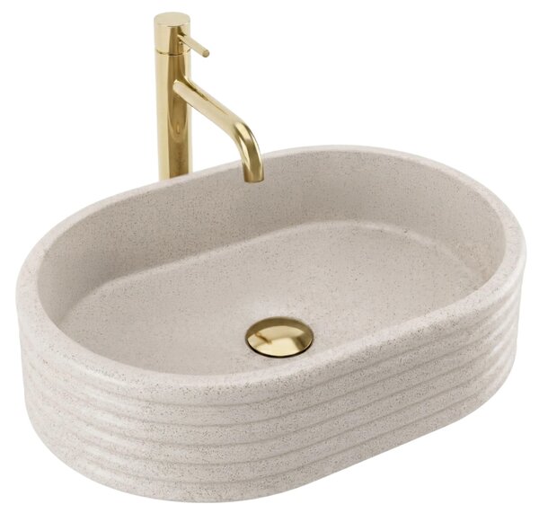 Lavabo da appoggio Rea Nicoletta Beige