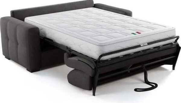 Divano letto Express – 3 posti – EUREKA – Tessuto Como 22 grafite – 200 x 102 x 95 cm